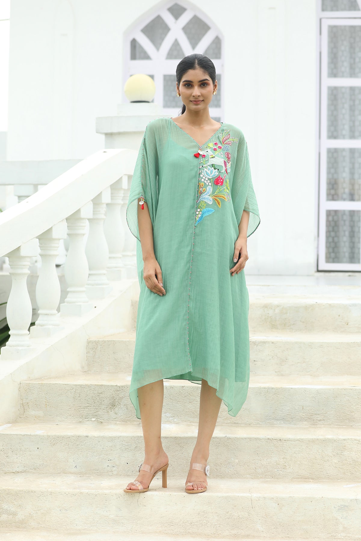 MERAKI MINT GREEN KAFTAN SETS