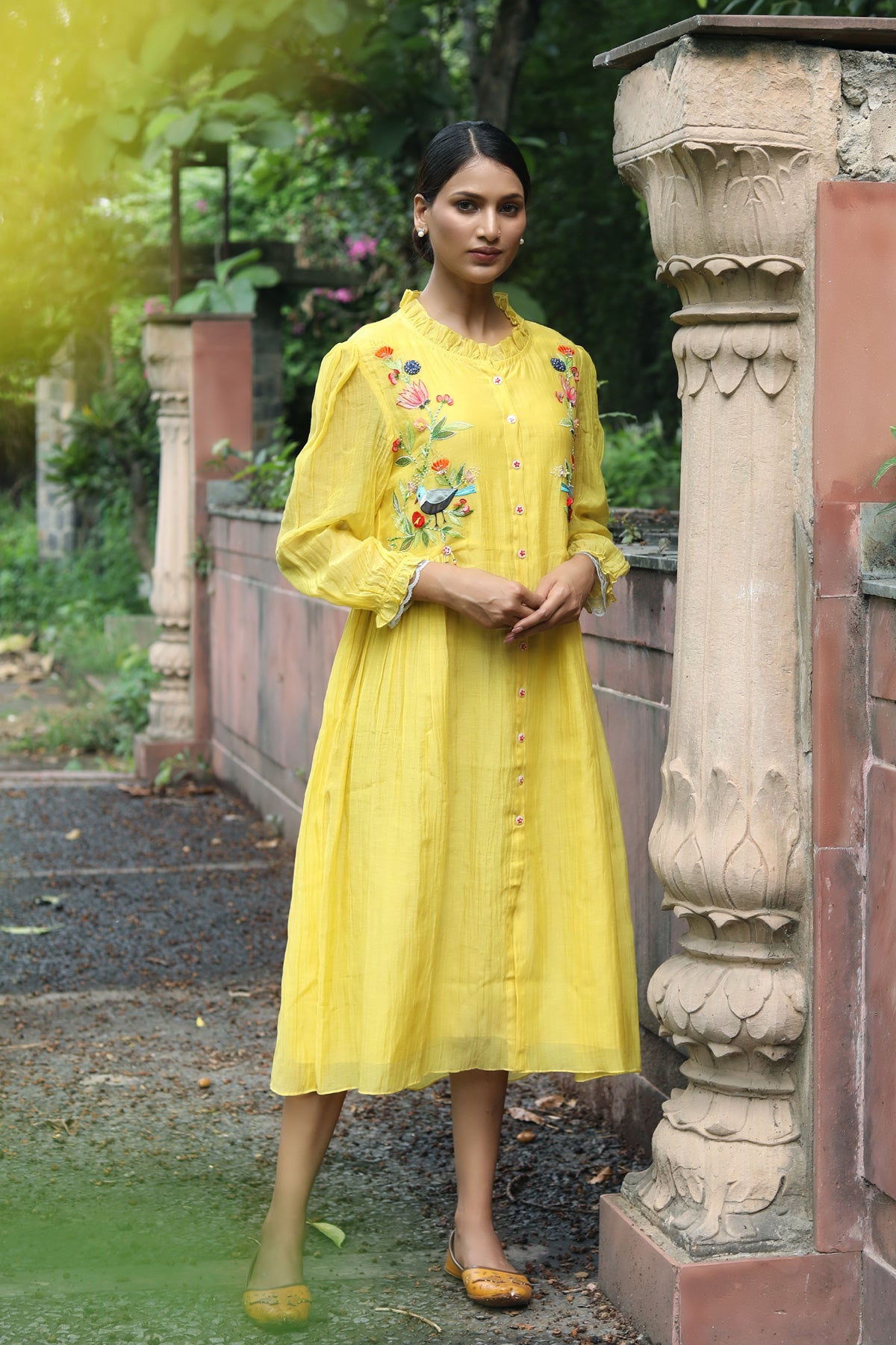 PAPEEHA  YELLOW Chanderi  KURTA SETS