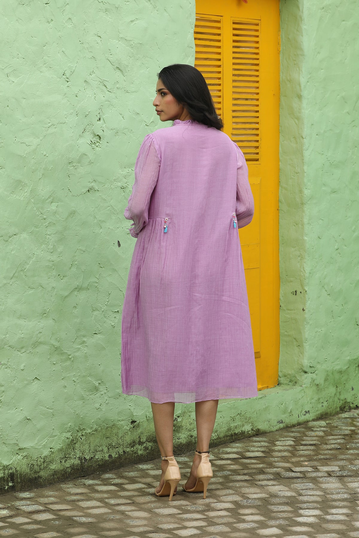 MERAKI PURPLE SHIRT DRESS