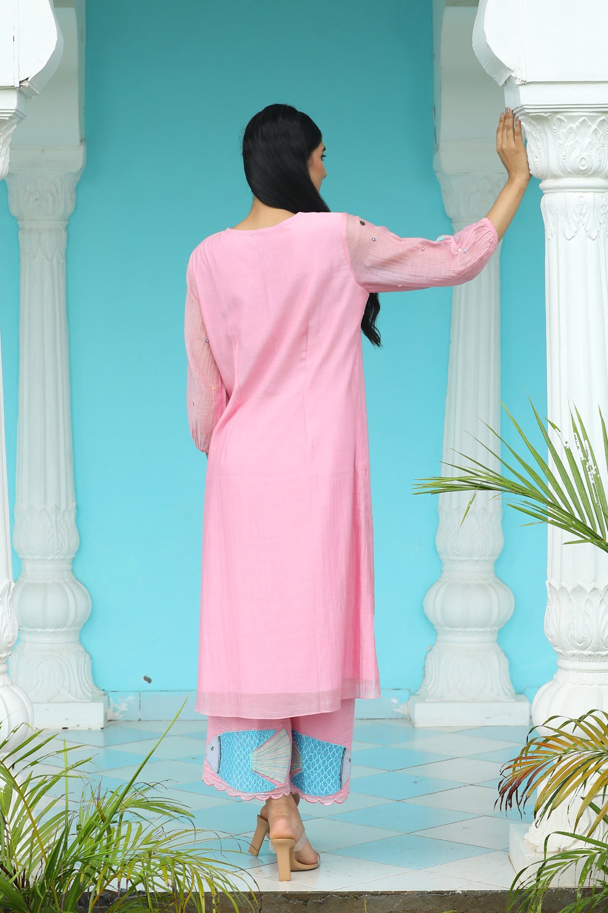 MERAKI LIGHT PINK KURTA SET