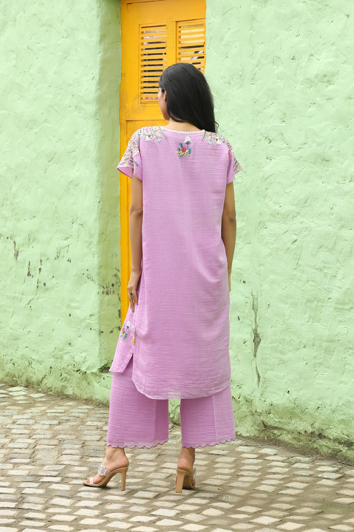 MERAKI PURPLE BAGGA KURTA SET