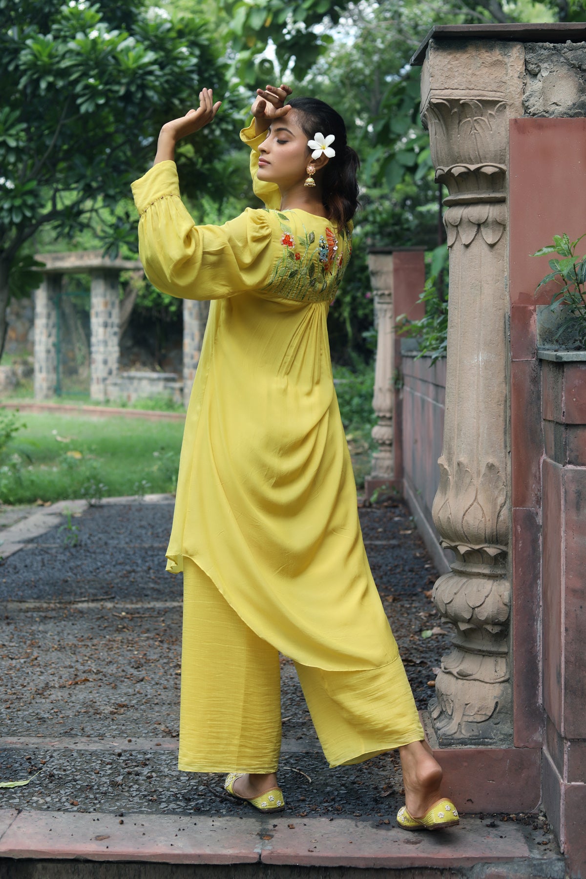 PAPEEHA  YELLOW KURTA SET