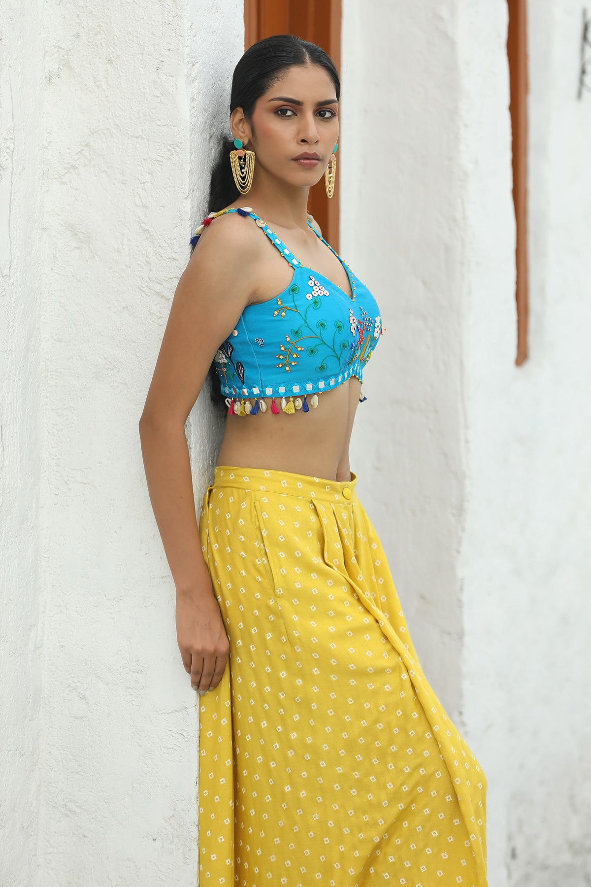 MERAKI YELLOW PALAZZO SET