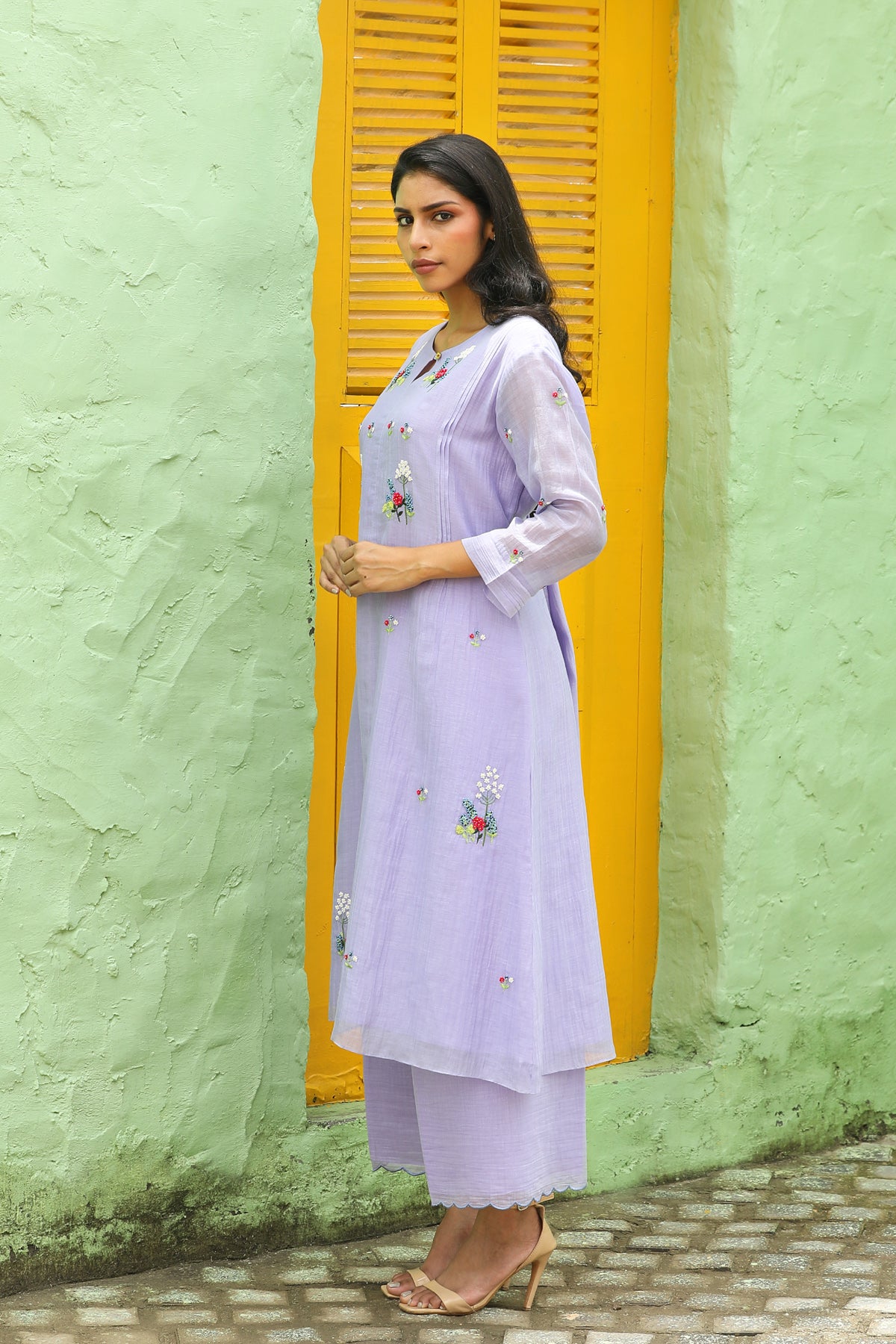 MERAKI ICE BLUE SEQUANCE KURTA SET