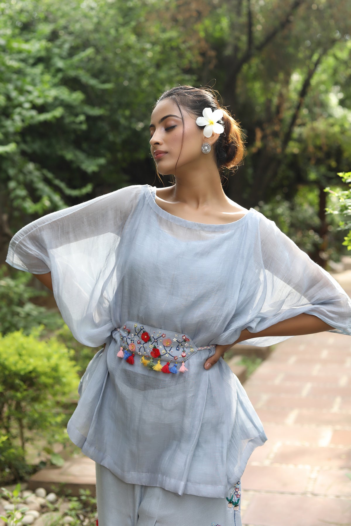 PAPEEHA  ICE BLUE  KAFTAN SETS