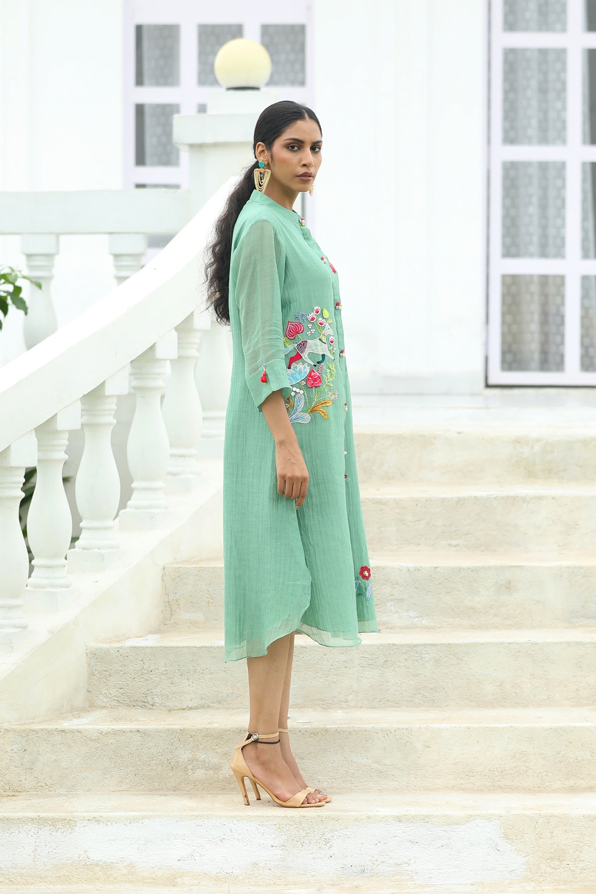 MERAKI MINT GREEN KAFTAN SETS