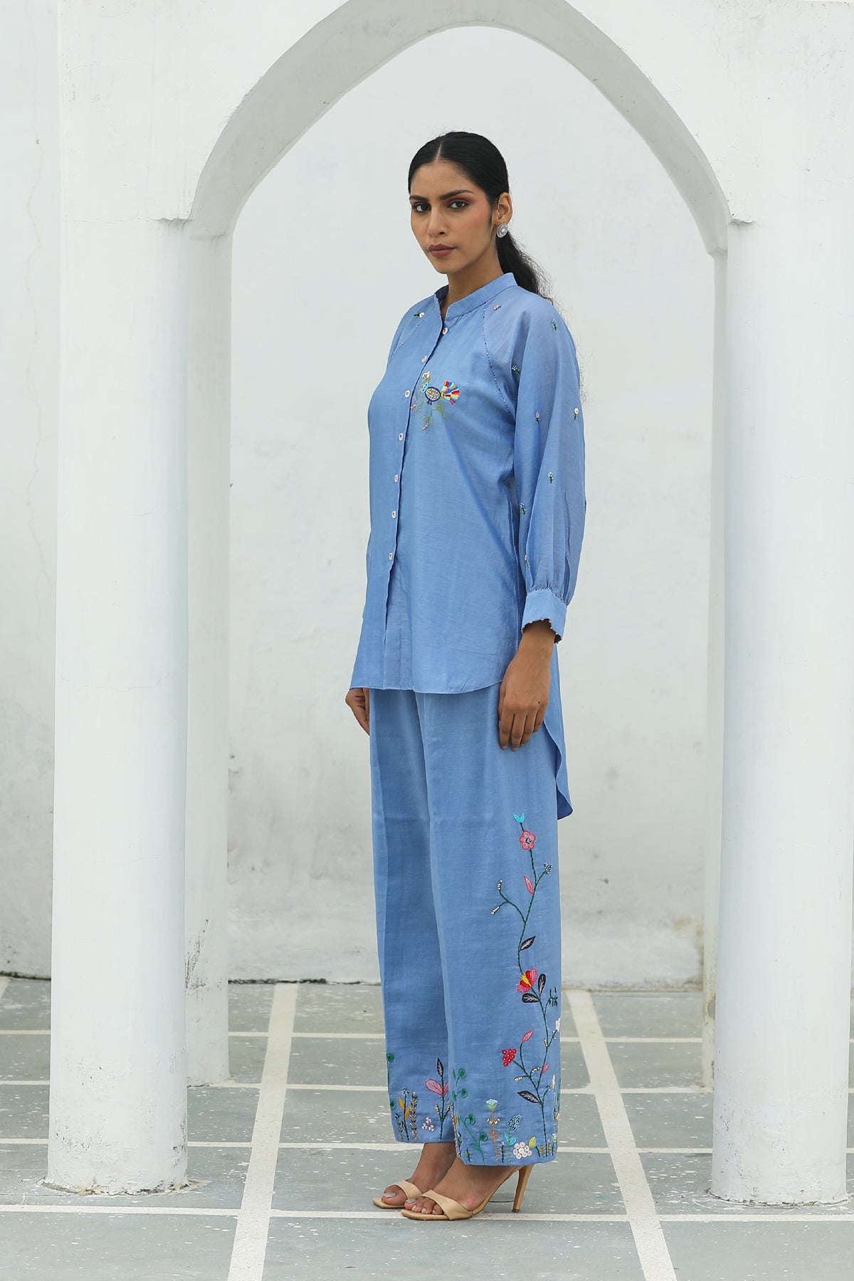 MERAKI BLUE SILK CO-RDS SET