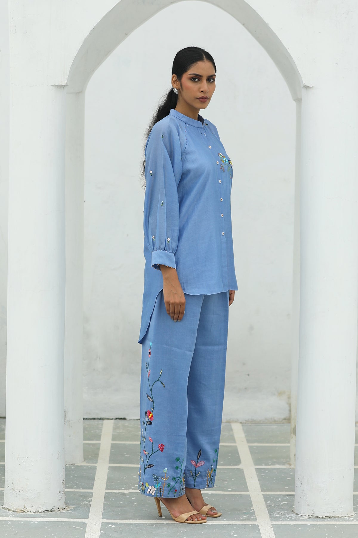 MERAKI BLUE SILK CO-RDS SET