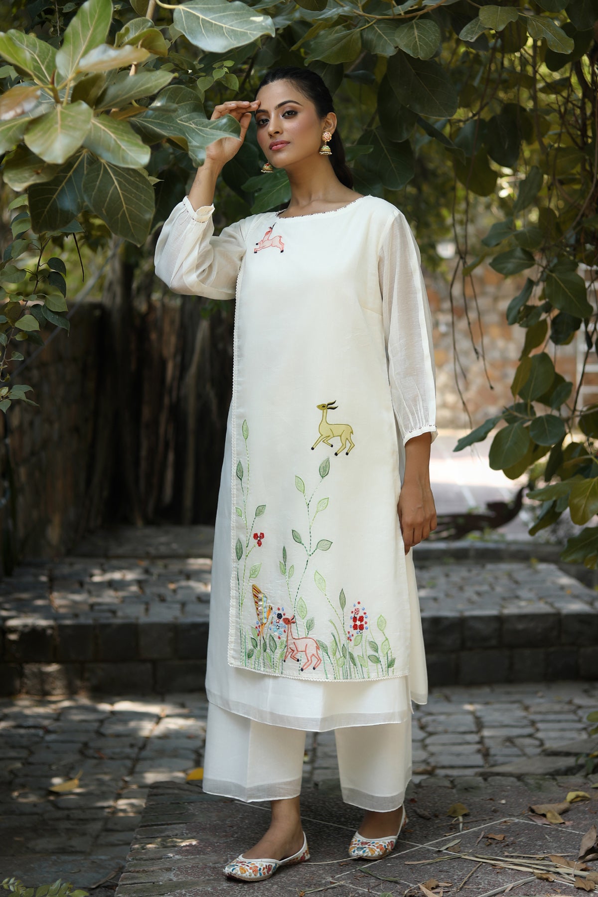 PAPEEHA WHITE  KURTA SETS