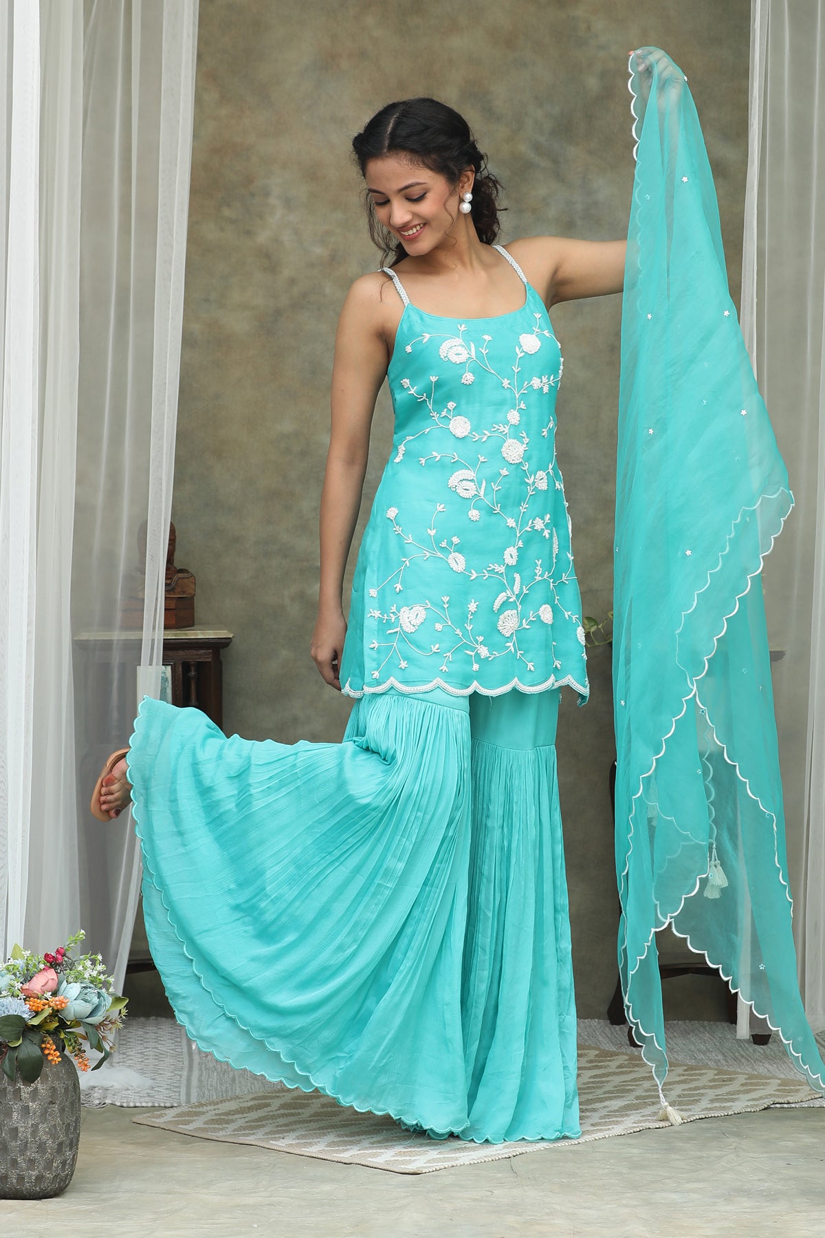 NAZM Turquoise Orgenza Sharara