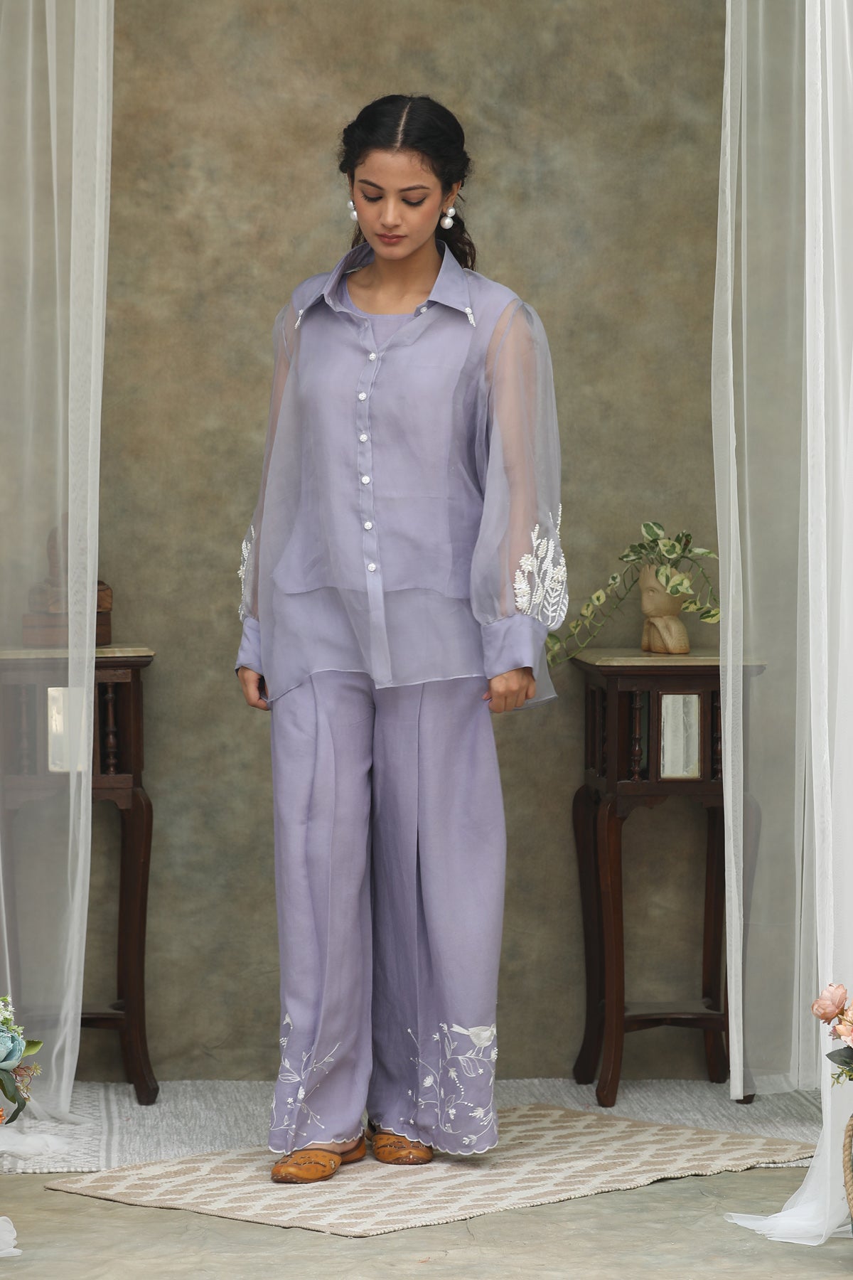 Nazm LILAC Organza Co-Ords Set