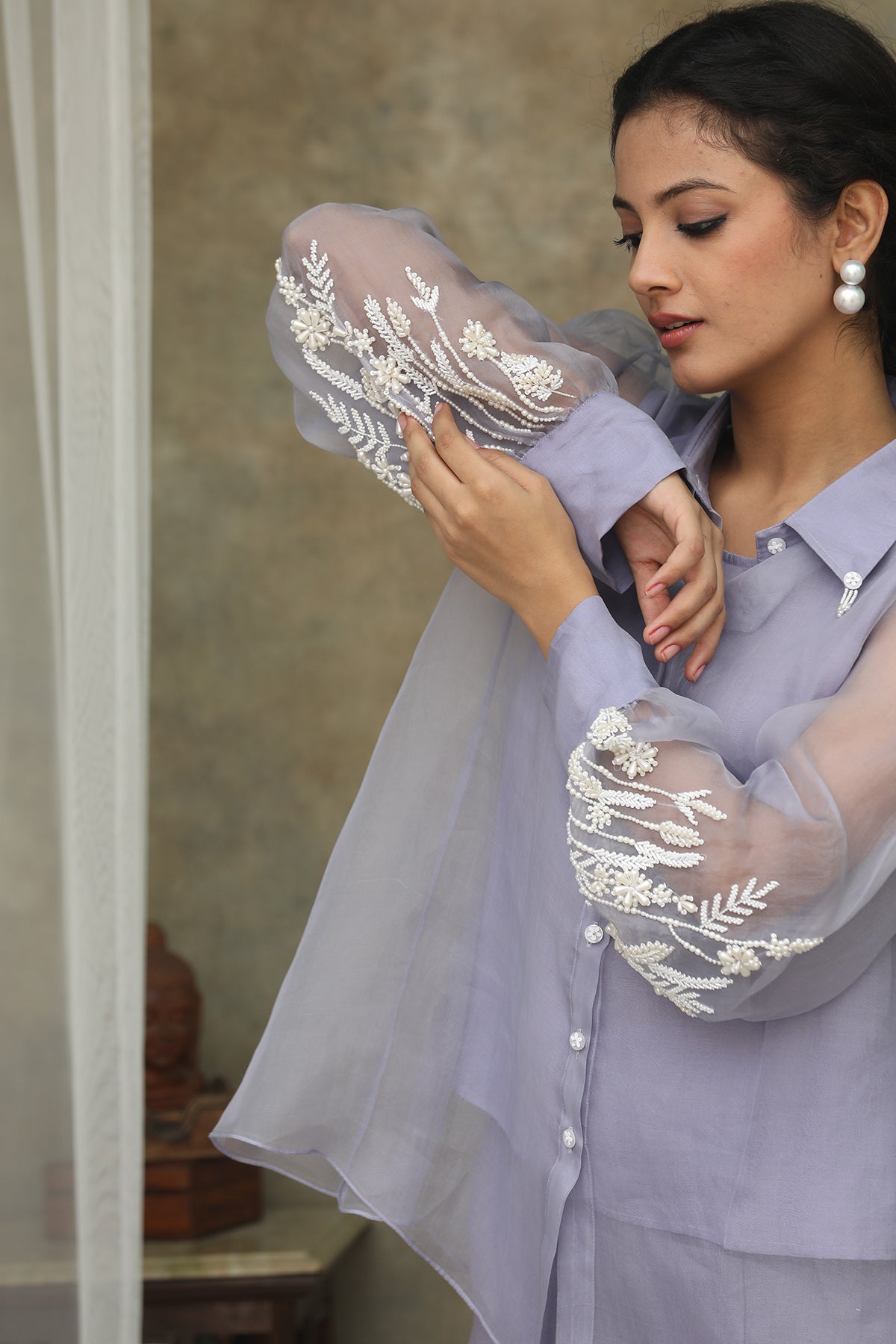 Nazm LILAC Organza Co-Ords Set